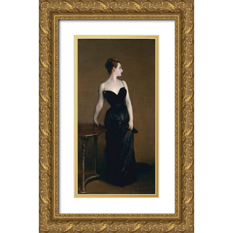 Portrait of Madame X1884 Gold Ornate Wood Framed Art Print with Double Matting by Sargent, John Singer