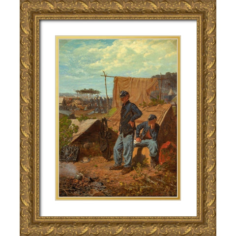 Home, Sweet Home Gold Ornate Wood Framed Art Print with Double Matting by Homer, Winslow