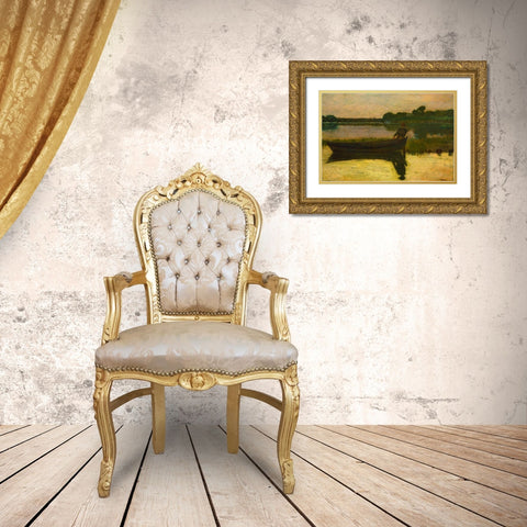 Sunset Gold Ornate Wood Framed Art Print with Double Matting by Homer, Winslow