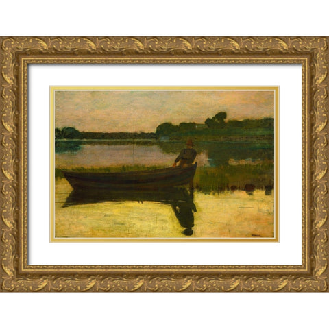 Sunset Gold Ornate Wood Framed Art Print with Double Matting by Homer, Winslow