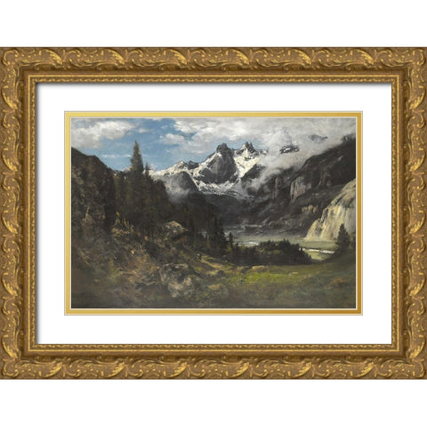 Headwaters of the San Joaquin Gold Ornate Wood Framed Art Print with Double Matting by Keith, William