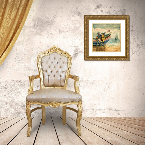 The Return, Tynemouth Gold Ornate Wood Framed Art Print with Double Matting by Homer, Winslow