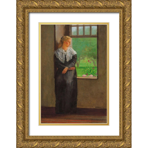 Reverie Gold Ornate Wood Framed Art Print with Double Matting by Homer, Winslow
