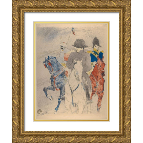 Napoleon Gold Ornate Wood Framed Art Print with Double Matting by Toulouse-Lautrec, Henri de