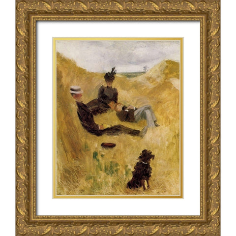 Party in the Country Gold Ornate Wood Framed Art Print with Double Matting by Toulouse-Lautrec, Henri de