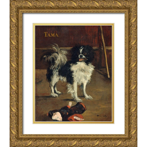 TAMA Gold Ornate Wood Framed Art Print with Double Matting by Manet, Edouard