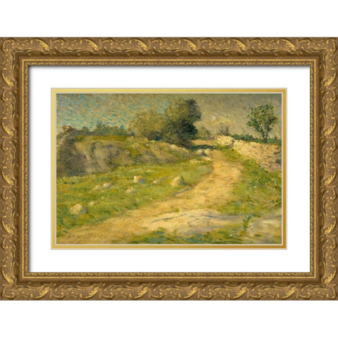 The Lane Gold Ornate Wood Framed Art Print with Double Matting by Weir, J Alden