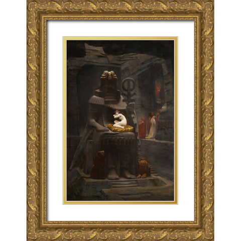 Bride of Belus Gold Ornate Wood Framed Art Print with Double Matting by Motte, Henri