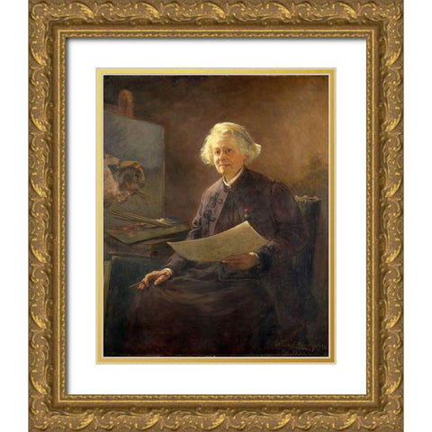 Rosa Bonheur Gold Ornate Wood Framed Art Print with Double Matting by Klumpke, Anna Elizabeth