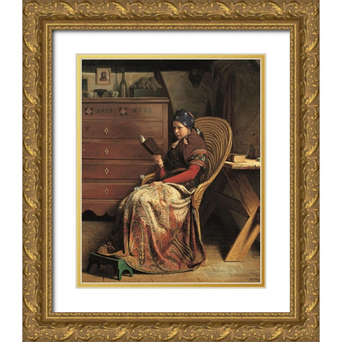 In a Pine Wood Gold Ornate Wood Framed Art Print with Double Matting by Dalsgaard, Christen