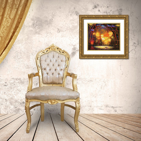 The Rocket Gold Ornate Wood Framed Art Print with Double Matting by Manigault, Edward Middleton