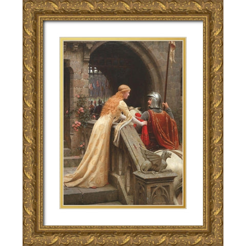 God Speed Gold Ornate Wood Framed Art Print with Double Matting by Leighton, Edmund