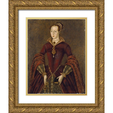 Streatham portrait Gold Ornate Wood Framed Art Print with Double Matting by Unknown