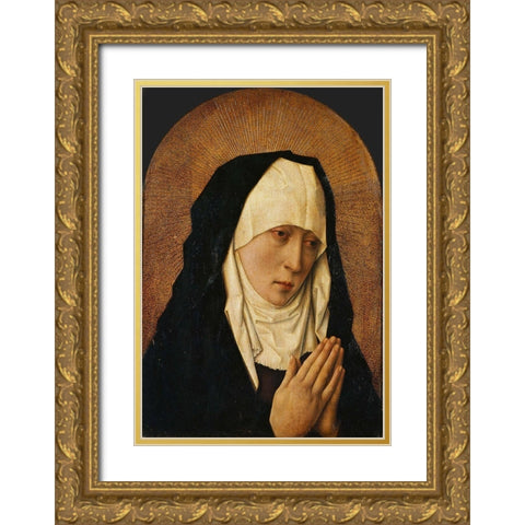 Mater Dolorosa Gold Ornate Wood Framed Art Print with Double Matting by Bouts, Dirk