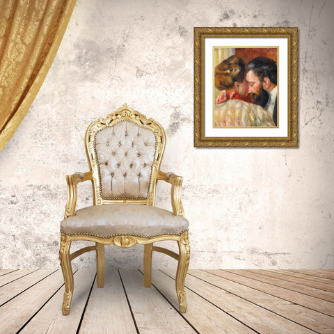 Confidence Gold Ornate Wood Framed Art Print with Double Matting by Renoir, Pierre-Auguste