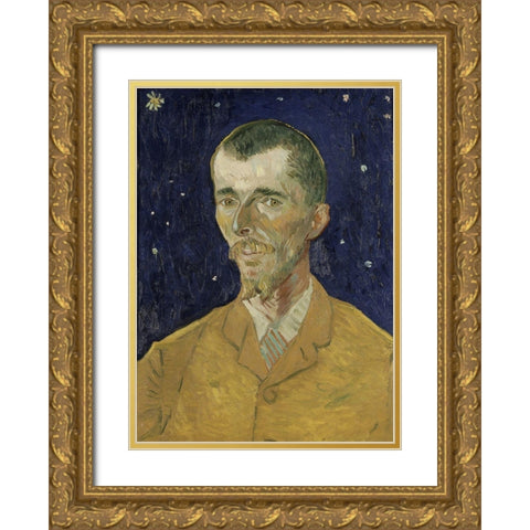 Eugene Boch Gold Ornate Wood Framed Art Print with Double Matting by van Gogh, Vincent