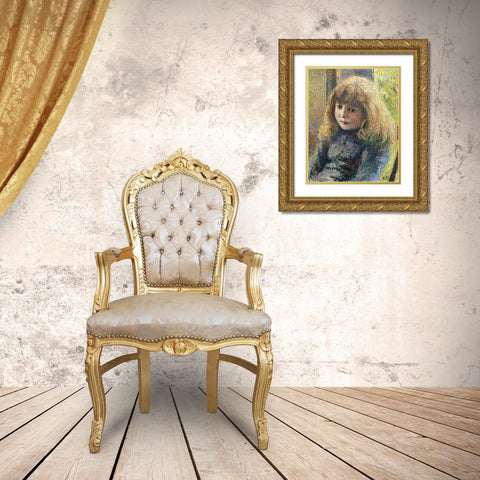 Paul-Emile Pissarro Gold Ornate Wood Framed Art Print with Double Matting by Pissarro, Camille