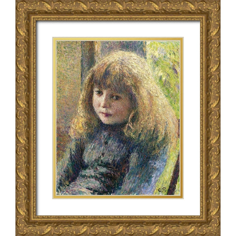 Paul-Emile Pissarro Gold Ornate Wood Framed Art Print with Double Matting by Pissarro, Camille
