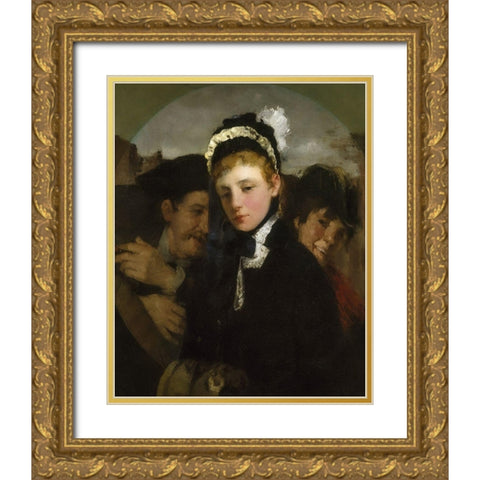 Union Square Gold Ornate Wood Framed Art Print with Double Matting by Weir, J Alden