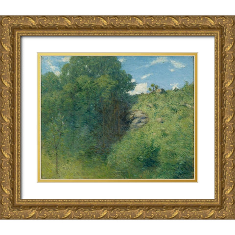 Ravine near Branchville Gold Ornate Wood Framed Art Print with Double Matting by Weir, J Alden