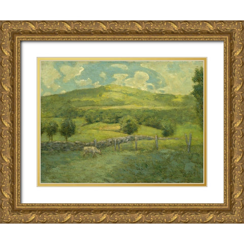 Obweebetuck Gold Ornate Wood Framed Art Print with Double Matting by Weir, J Alden