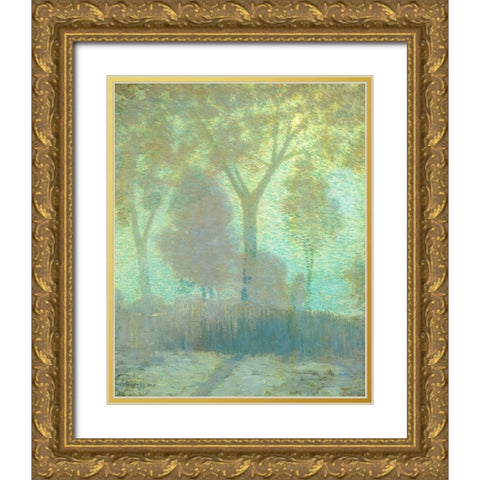 Moonlight Gold Ornate Wood Framed Art Print with Double Matting by Weir, J Alden