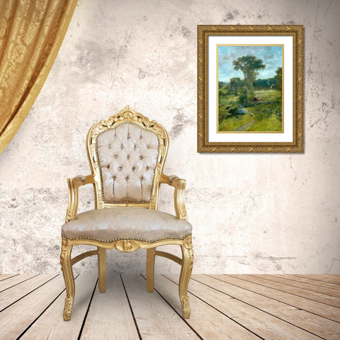 The Spring House-Windham Gold Ornate Wood Framed Art Print with Double Matting by Weir, J Alden