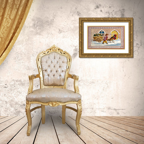 Buy My Holly Gold Ornate Wood Framed Art Print with Double Matting by Anonymous