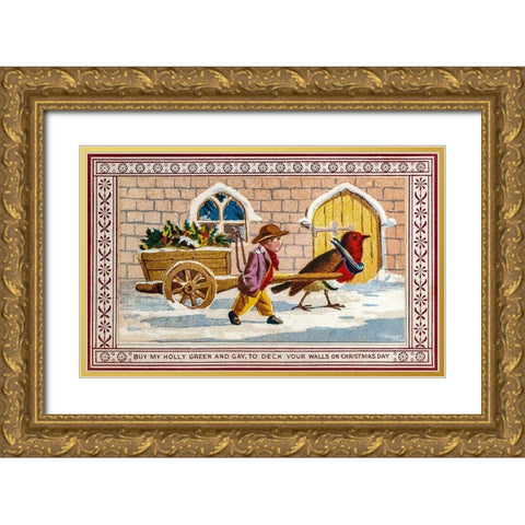 Buy My Holly Gold Ornate Wood Framed Art Print with Double Matting by Anonymous