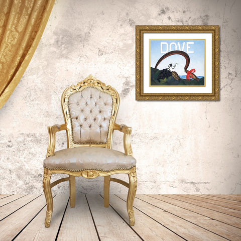 Dove Gold Ornate Wood Framed Art Print with Double Matting by Demuth, Charles