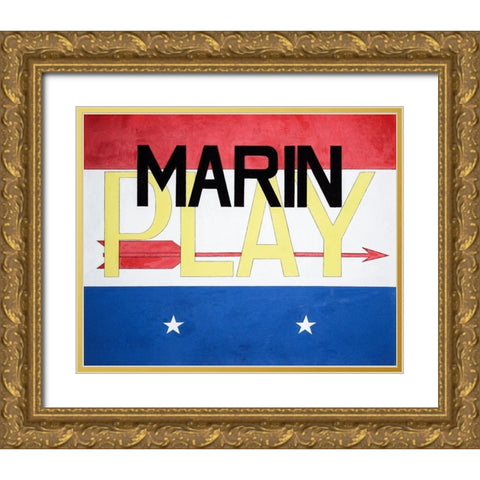 Marin Gold Ornate Wood Framed Art Print with Double Matting by Demuth, Charles