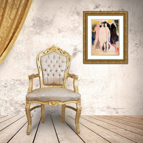 Turkish Bath Gold Ornate Wood Framed Art Print with Double Matting by Demuth, Charles