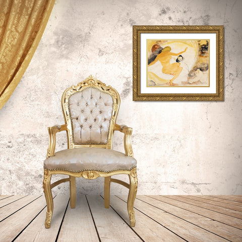 Nana and Count Muffat Gold Ornate Wood Framed Art Print with Double Matting by Demuth, Charles