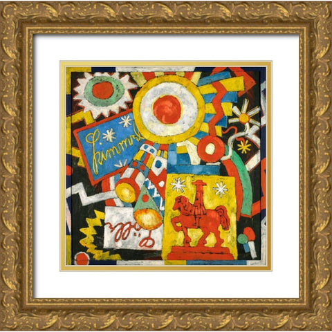 Himmel Gold Ornate Wood Framed Art Print with Double Matting by Hartley, Marsden