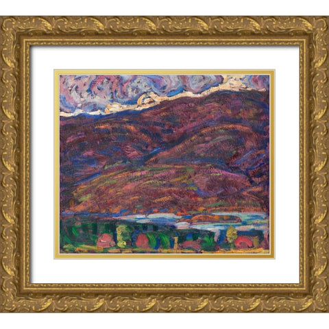 Autumn Color Gold Ornate Wood Framed Art Print with Double Matting by Hartley, Marsden