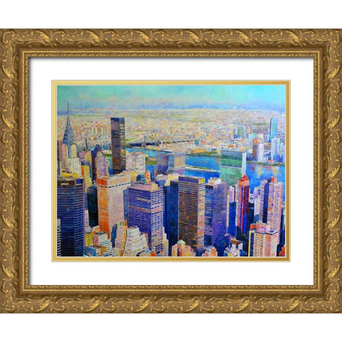 Empire View I Gold Ornate Wood Framed Art Print with Double Matting by Ghanooni, Sarah
