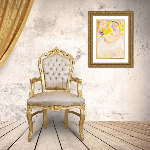 The Artists Daughter Gold Ornate Wood Framed Art Print with Double Matting by Sayen, Henry Lyman