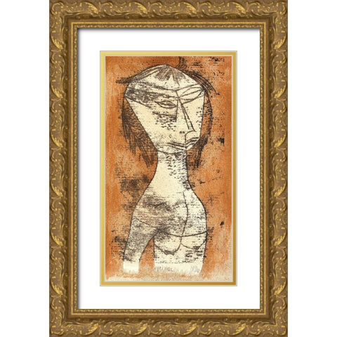 The Saint of the Inner Light Gold Ornate Wood Framed Art Print with Double Matting by Klee, Paul
