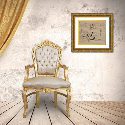 Rider Unhorsed and Bewitched Gold Ornate Wood Framed Art Print with Double Matting by Klee, Paul