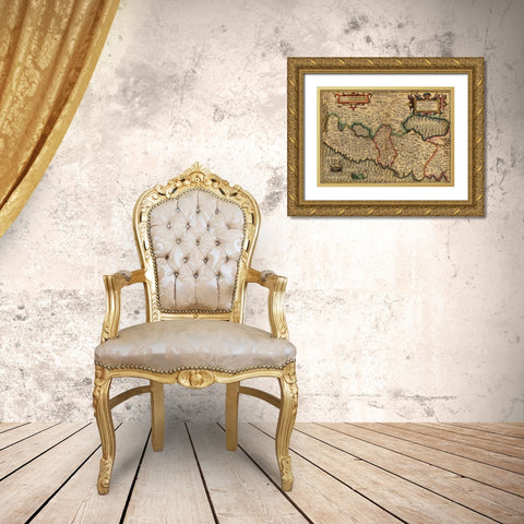 Palestine Holy Land 1782 Gold Ornate Wood Framed Art Print with Double Matting by Vintage Maps