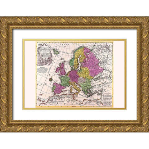 Europe Gold Ornate Wood Framed Art Print with Double Matting by Lotter, Conrad