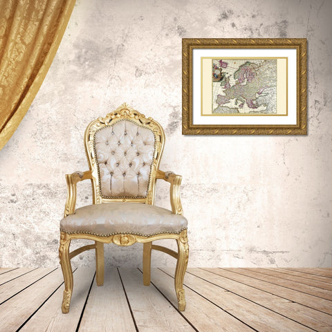 Europe Gold Ornate Wood Framed Art Print with Double Matting by Allard, Carl