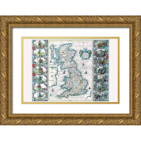 Britannia Gold Ornate Wood Framed Art Print with Double Matting by Speed, John
