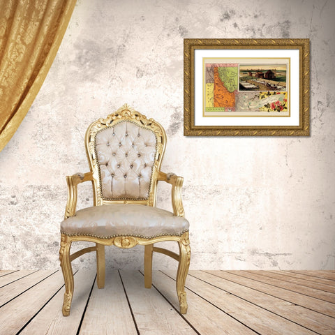 Idaho Gold Ornate Wood Framed Art Print with Double Matting by Arbuckle Brothers