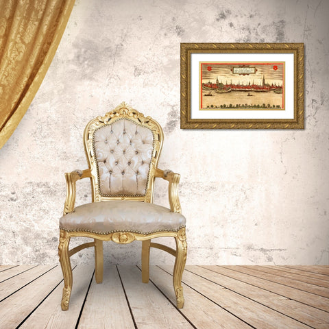 Emmerich Embrica Gold Ornate Wood Framed Art Print with Double Matting by Hogenberg, Braun