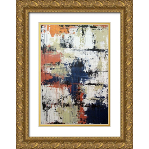 Rain on Window Gold Ornate Wood Framed Art Print with Double Matting by Clement, Diane