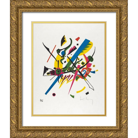 Kleine Welten I-Small Worlds I Gold Ornate Wood Framed Art Print with Double Matting by Kandinsky, Wassily