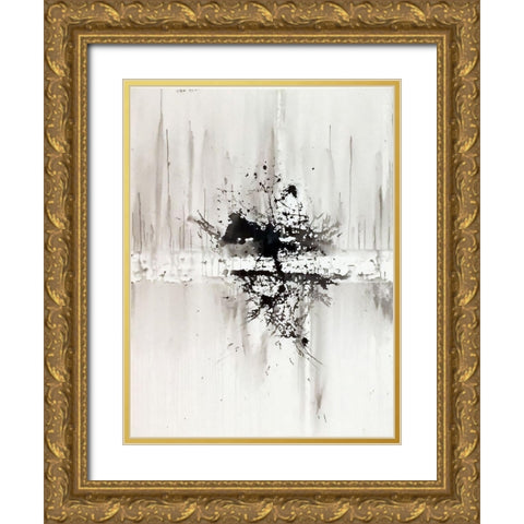 Frozen Reflections Gold Ornate Wood Framed Art Print with Double Matting by Clement, Diane
