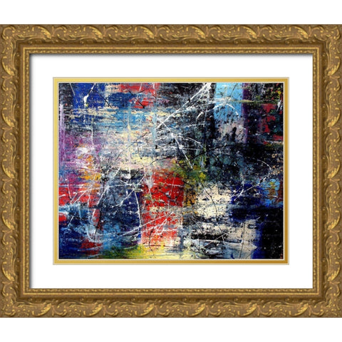 Garden Art Gold Ornate Wood Framed Art Print with Double Matting by Clement, Diane