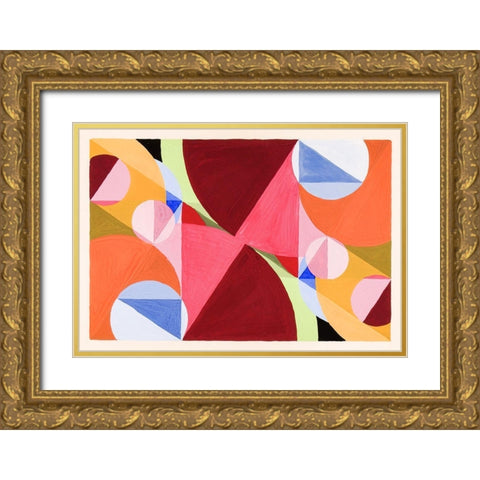 Area Broken by Perpendiculars Gold Ornate Wood Framed Art Print with Double Matting by Schillinger, Joseph